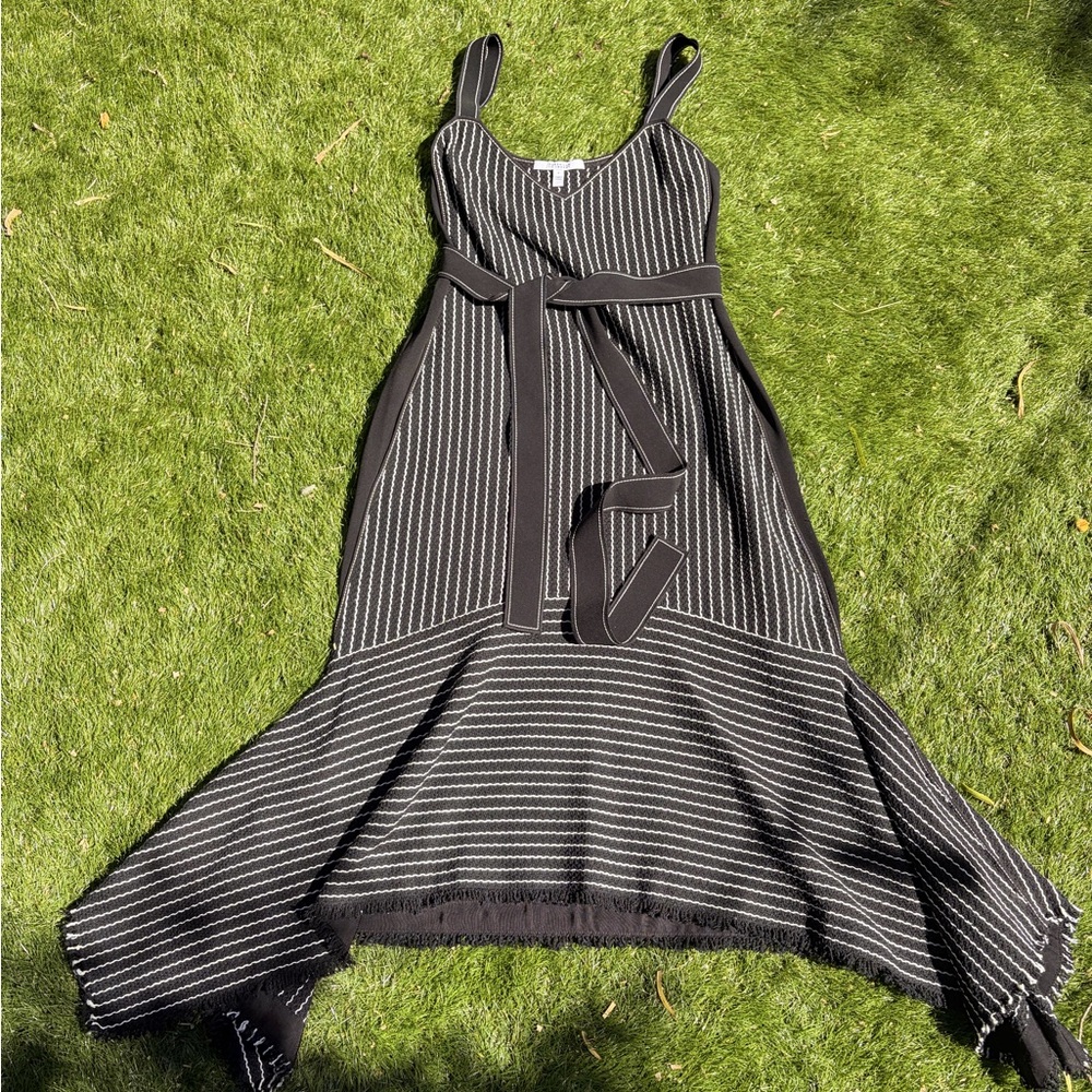 Derek Lam Black and White High Low Dress